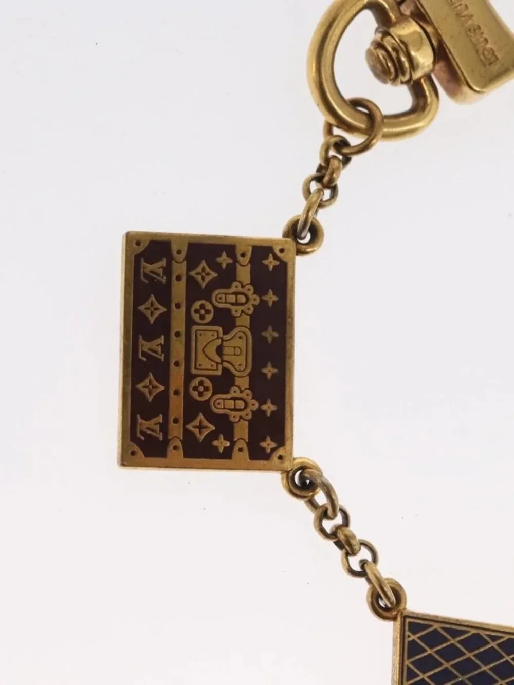 LOUIS VUITTON Porte Cles Chainne Mar Bag Charm metal Gold M66459 LV Auth 169134